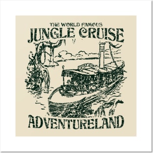 World Famous Jungle Cruise - Adventureland (Dark Green) Posters and Art